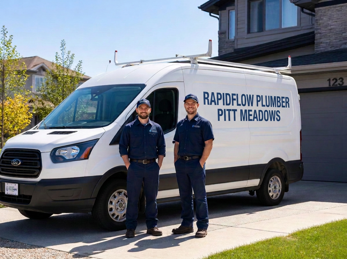 RapidFlow Plumber Pitt Meadows service van and technicians at a Pitt Meadows home